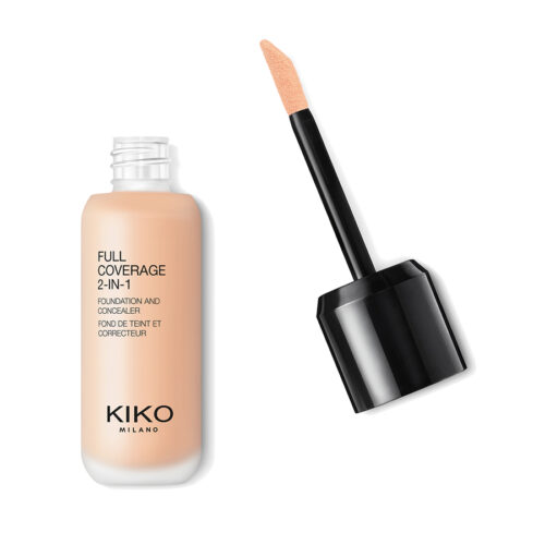KIKO Full Coverage 2-in-1 Foundation & Concealer pilnas sedzamības tonālais krēms