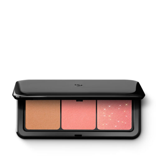 KIKO Multi Finish Trio Blush & Bronzer Palette vaigu sārtuma un bronzera palete