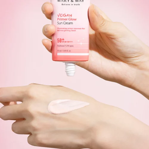 Alternative view of Mary&May Vegan Primer Glow Sun Cream SPF50+/PA++++ saules aizsargkrēms - grima bāze