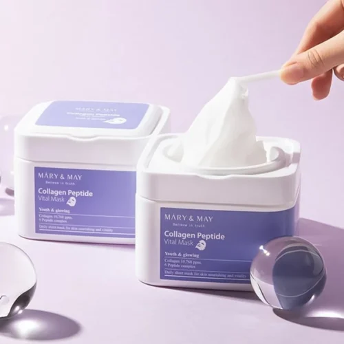 Alternative view of Mary&May Collagen Peptide Vital Mask увлажняющие лифтинговые маски для лица