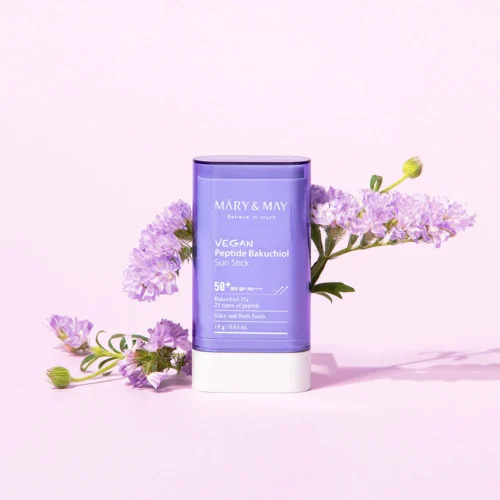 Alternative view of Mary&May Vegan Peptide Bakuchiol Sun Stick SPF50+/PA++++ zīmuļveida saules aizsarglīdzeklis ar pretnovecošanās efektu