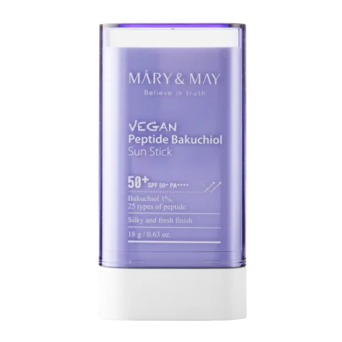 Mary&May Vegan Peptide Bakuchiol Sun Stick SPF50+/PA++++ zīmuļveida saules aizsarglīdzeklis ar pretnovecošanās efektu