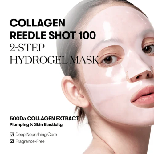 Alternative view of VT Cosmetics Collagen Reedle Shot 100 2Step Mask mikroadatiņu serums un hidrogela sejas maska