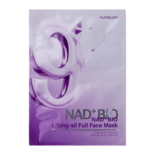 Numbuzin No.9 NAD Bio Lifting Full Cover Facial Mask auduma sejas un zoda maskas ar liftinga efektu