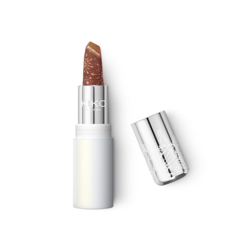 KIKO Snow-Kissed Holiday Sparkly Peaks Lipstick mirdzoša lūpu krāsa - 01 Cinnamon Spice
