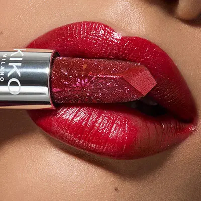 Alternative view of KIKO Snow-Kissed Holiday Sparkly Peaks Lipstick mirdzoša lūpu krāsa