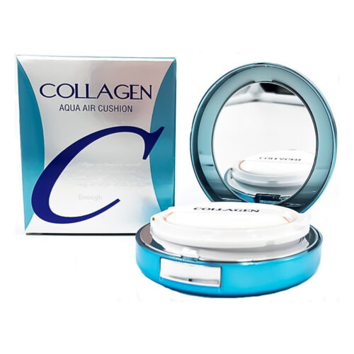 ENOUGH Collagen Aqua Air Cushion SPF50+ PA+++ mitrinošs kušons-tonālais krēms