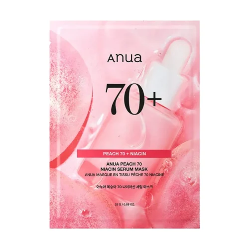 Anua Peach 70 Niacin Serum Mask sejas maska ar niacinamīdu
