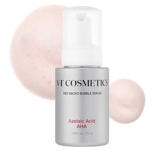 VT Cosmetics Micro Bubble Red Serum Azelaic Acid AHA izlīdzinošs burbuļveida sejas serums