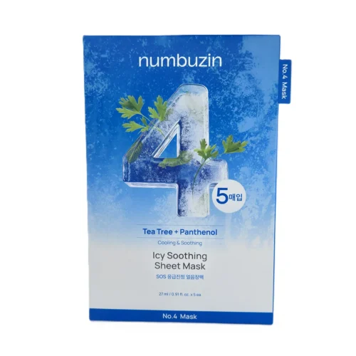 Numbuzin No.4 Icy Soothing Sheet Mask atvēsinoša un nomierinoša sejas maska